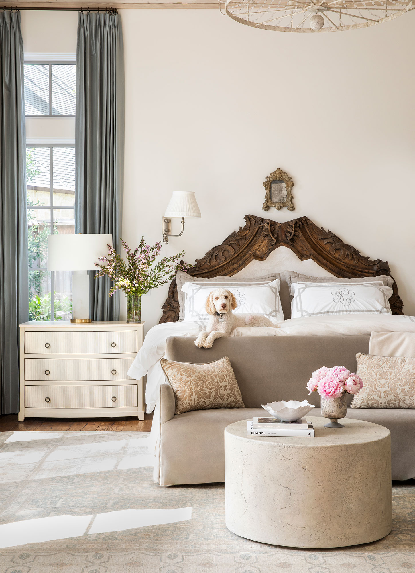 Bedroom with dog Interiors Photography - Julie Soefer Photography